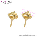 95957 xuping simple stylish 24k gold color environmental copper ladies stud earrings